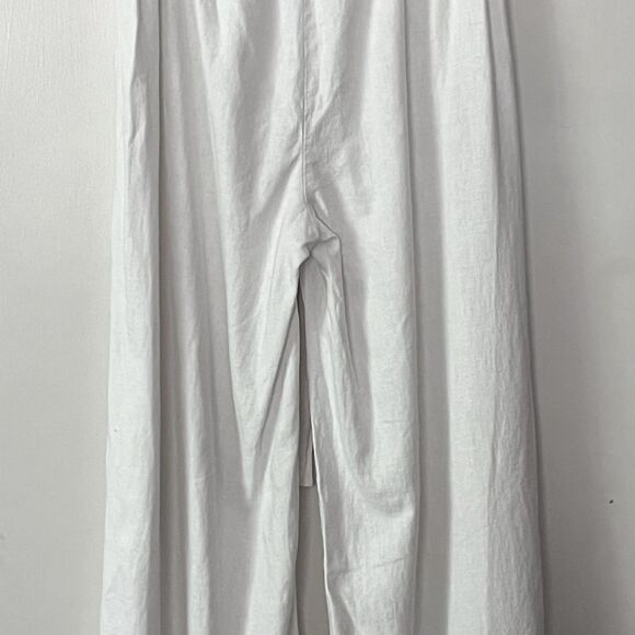 Vanilla Star Womens‎ Ivory Drawstring Waist Pull On Wide Leg Pants S - Picture 7 of 9